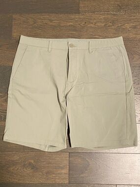 Calvin Klein Men's Flat Front Shorts - Stone